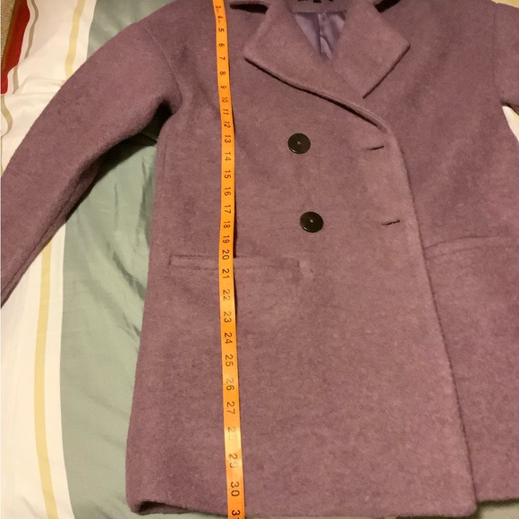 NWOT Princess Highway Millicent Double-Breasted Purple Wool Peacoat - Picture 5 of 11